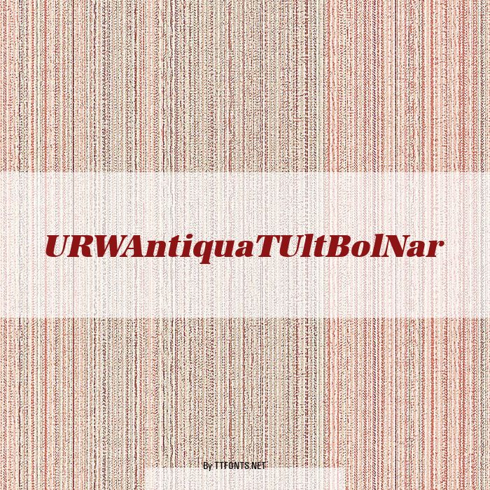 URWAntiquaTUltBolNar example