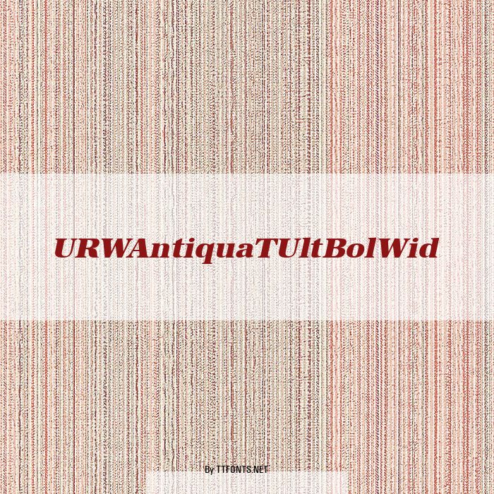 URWAntiquaTUltBolWid example