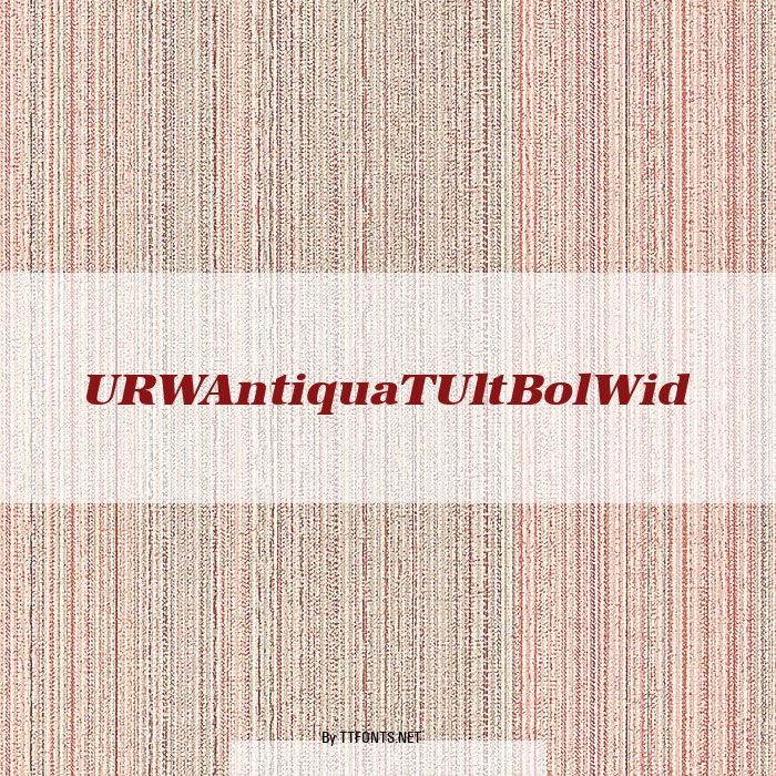 URWAntiquaTUltBolWid example