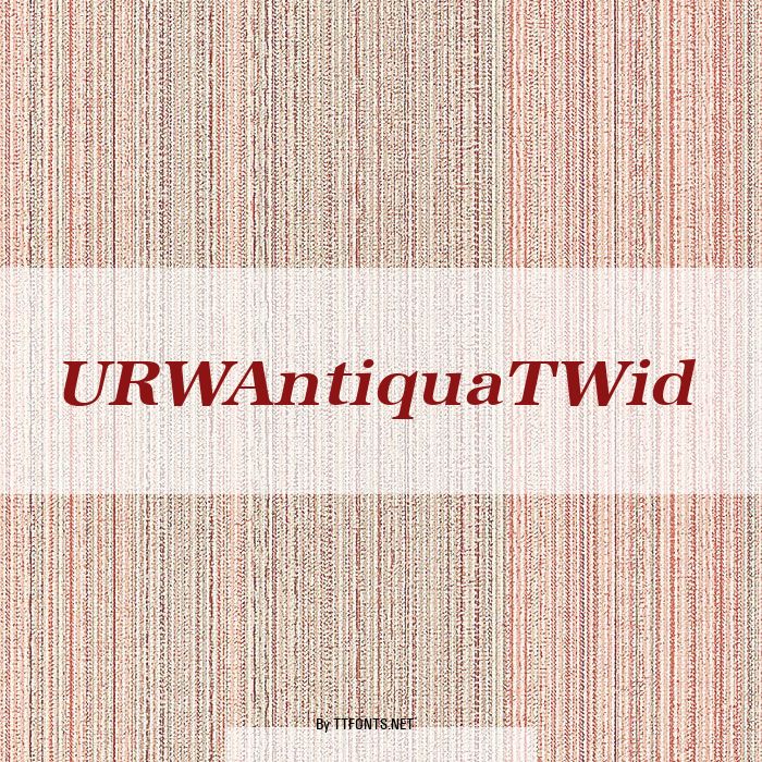URWAntiquaTWid example