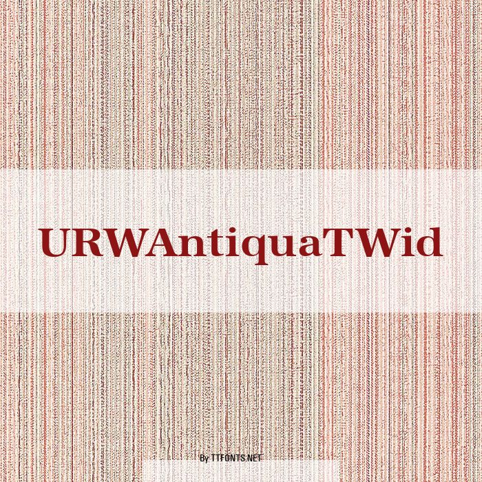 URWAntiquaTWid example