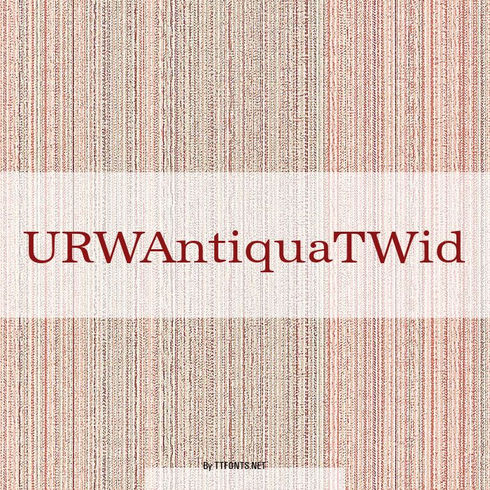 URWAntiquaTWid example