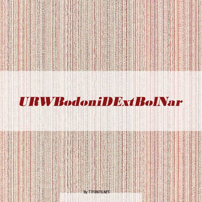 URWBodoniDExtBolNar example