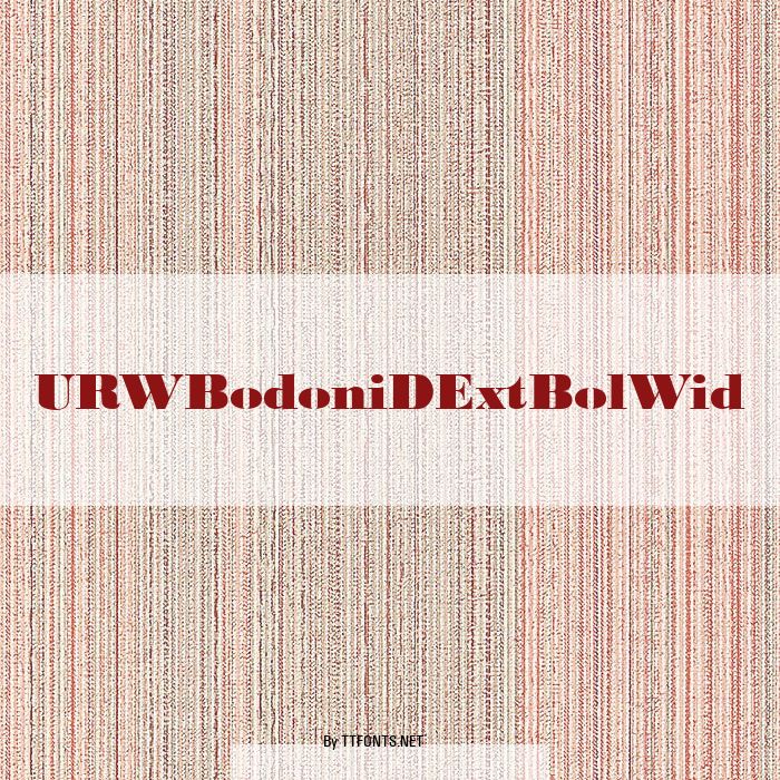 URWBodoniDExtBolWid example