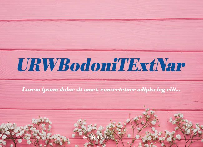 URWBodoniTExtNar example