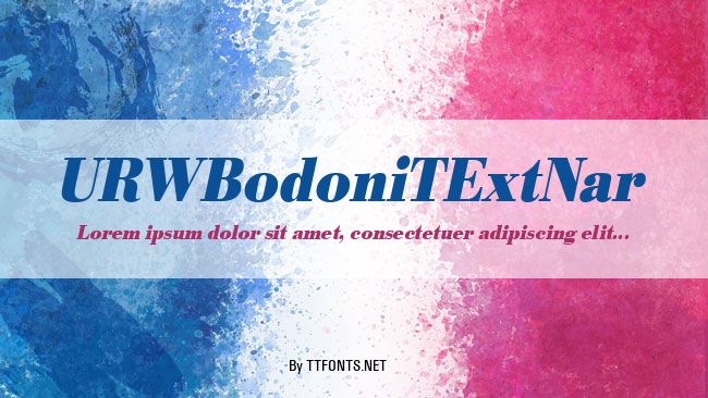 URWBodoniTExtNar example
