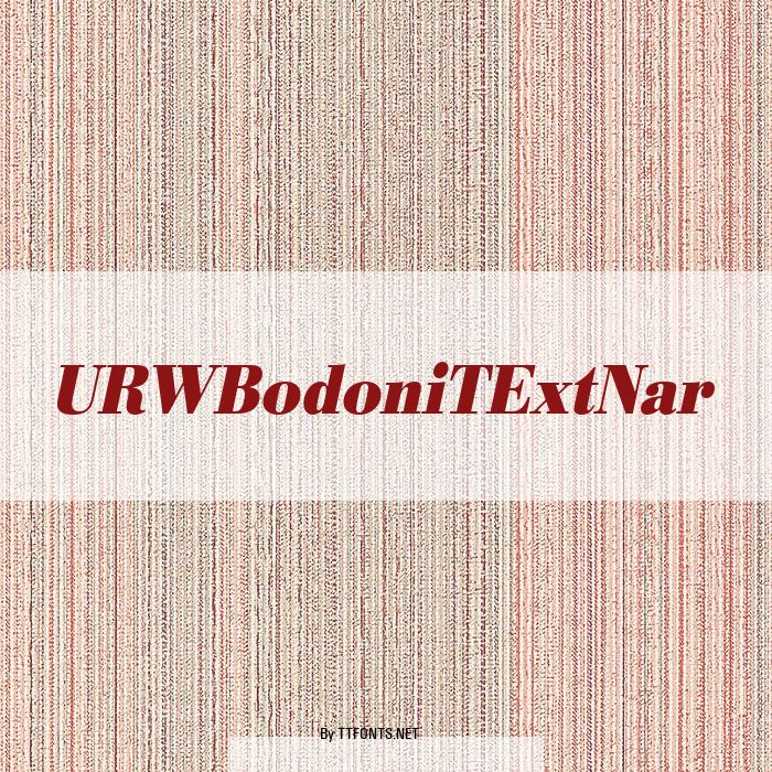 URWBodoniTExtNar example