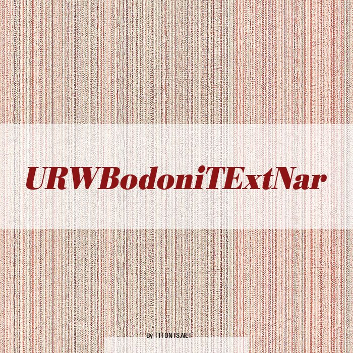 URWBodoniTExtNar example