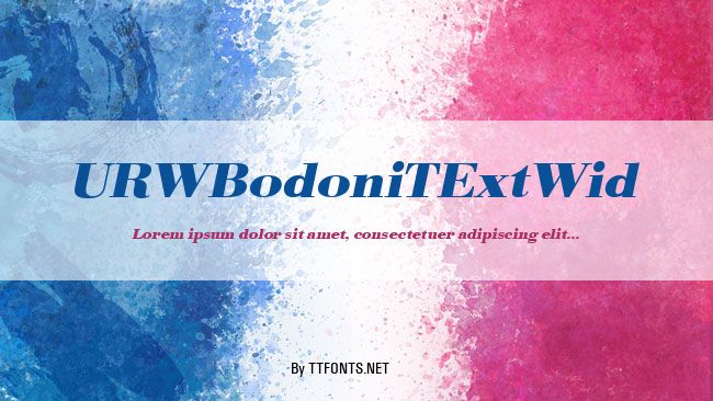 URWBodoniTExtWid example