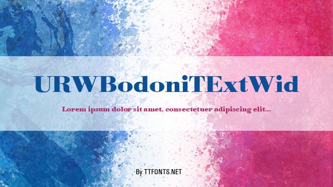 URWBodoniTExtWid example