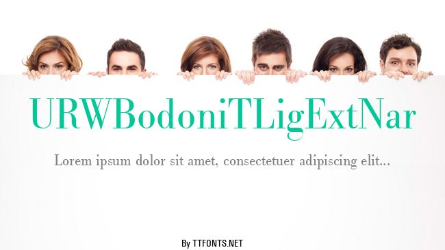 URWBodoniTLigExtNar example