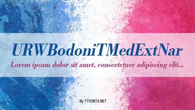 URWBodoniTMedExtNar example