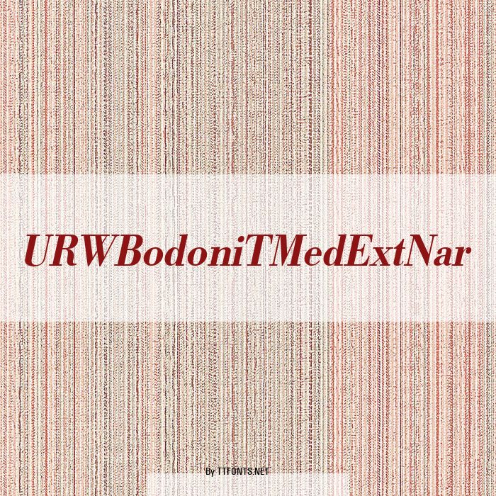 URWBodoniTMedExtNar example