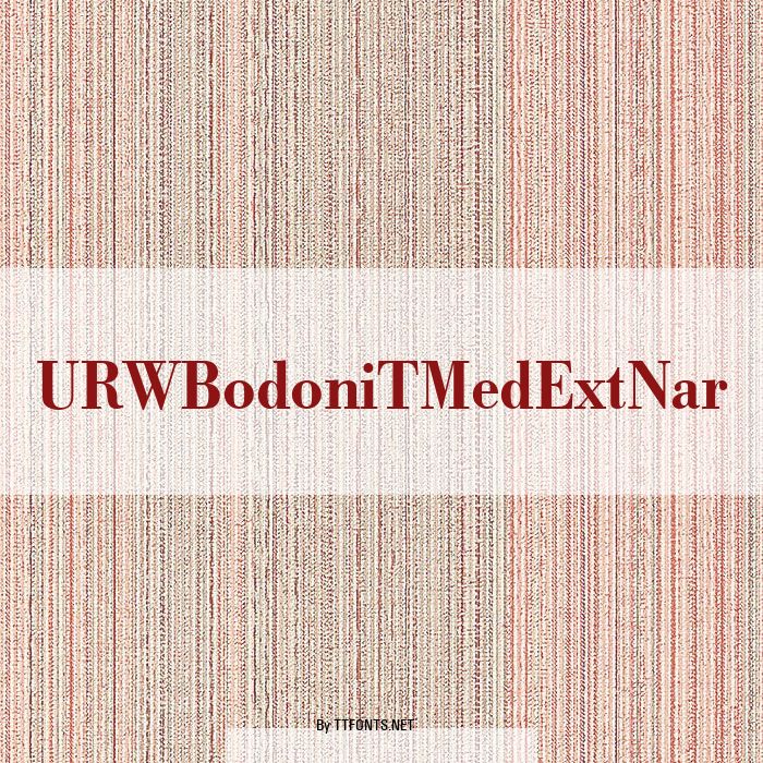 URWBodoniTMedExtNar example