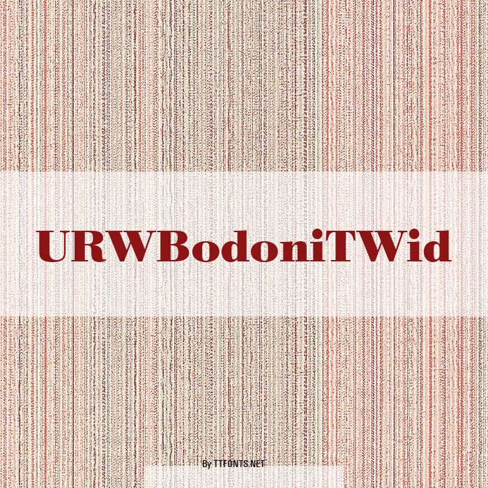 URWBodoniTWid example