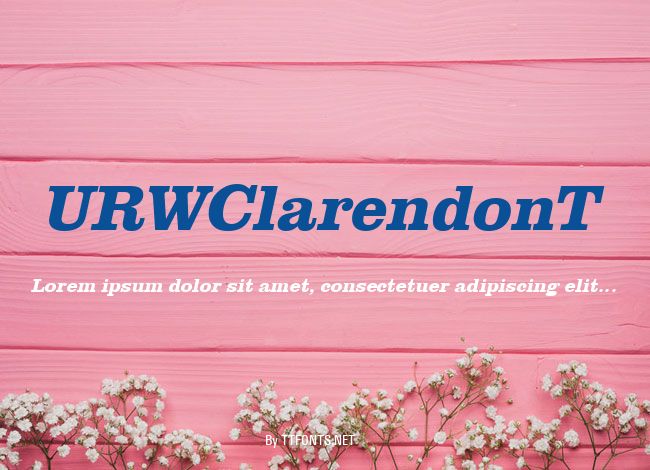 URWClarendonT example