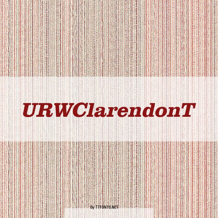 URWClarendonT example