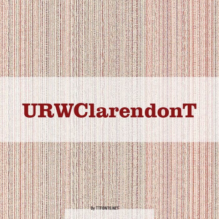 URWClarendonT example