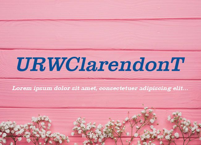 URWClarendonT example