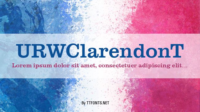 URWClarendonT example