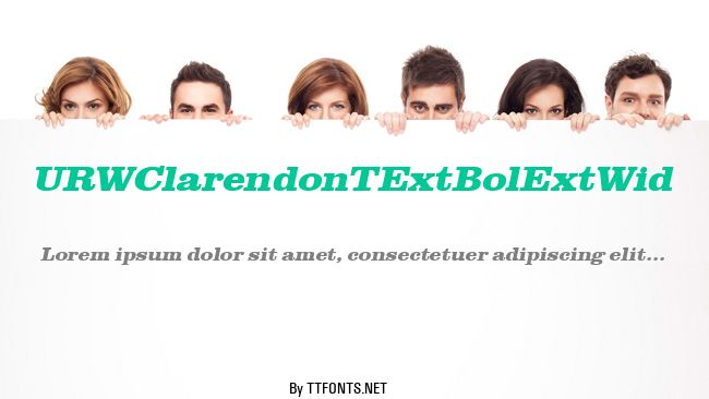 URWClarendonTExtBolExtWid example