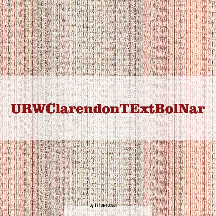 URWClarendonTExtBolNar example