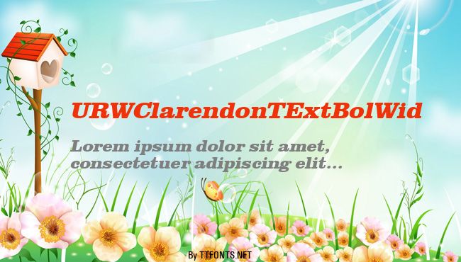 URWClarendonTExtBolWid example