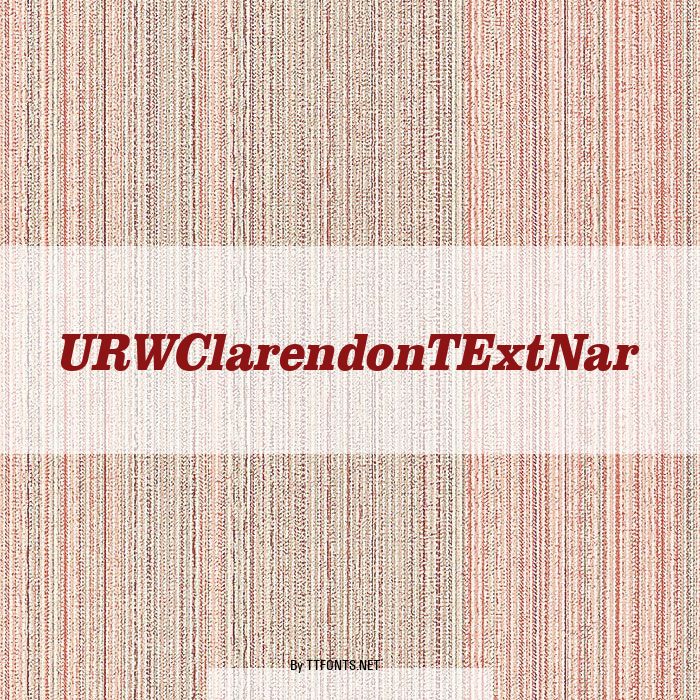 URWClarendonTExtNar example