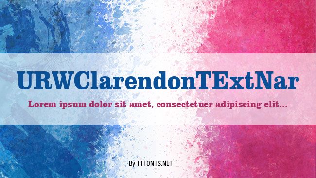 URWClarendonTExtNar example