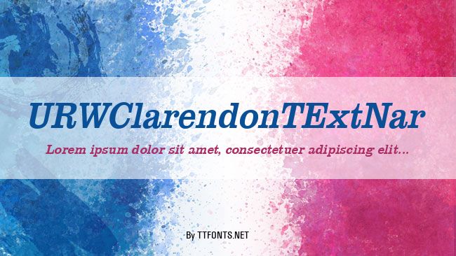 URWClarendonTExtNar example