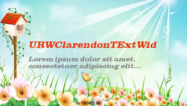 URWClarendonTExtWid example
