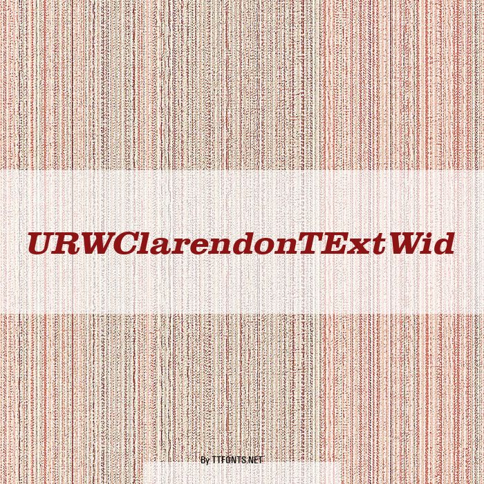 URWClarendonTExtWid example