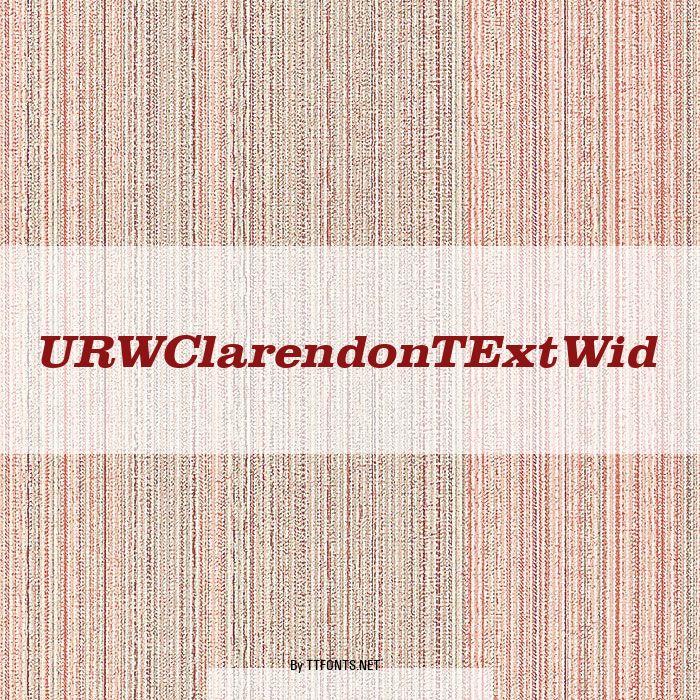 URWClarendonTExtWid example