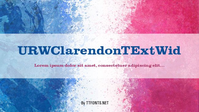 URWClarendonTExtWid example