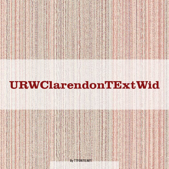 URWClarendonTExtWid example