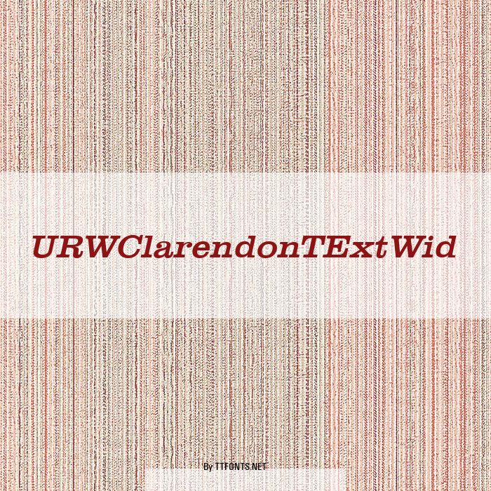 URWClarendonTExtWid example