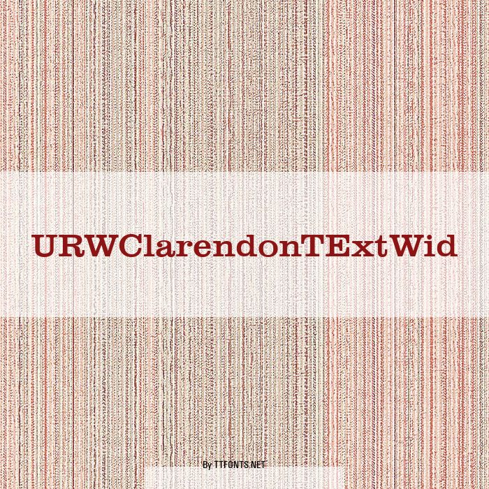 URWClarendonTExtWid example