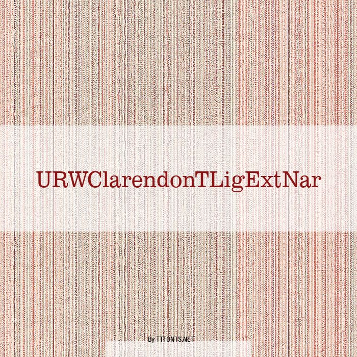 URWClarendonTLigExtNar example