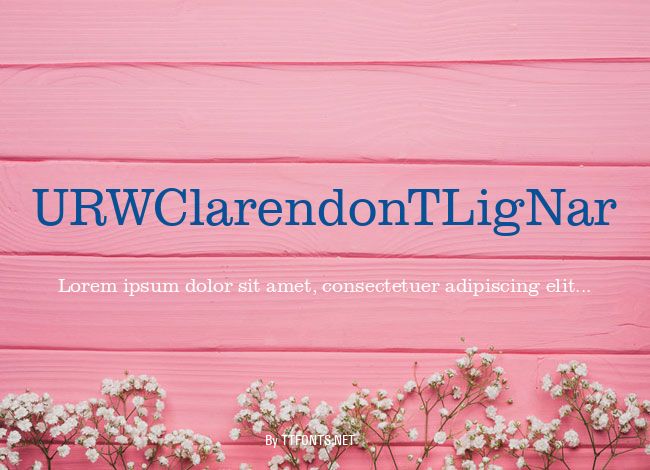 URWClarendonTLigNar example