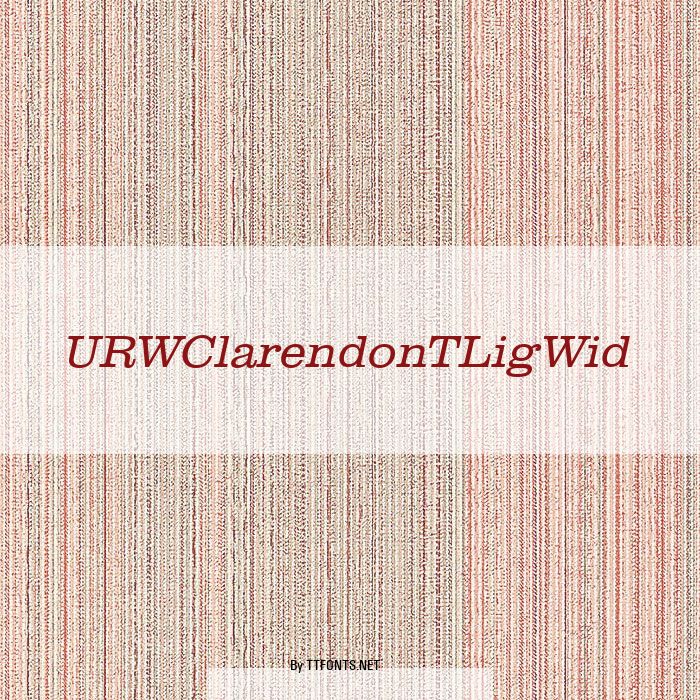 URWClarendonTLigWid example
