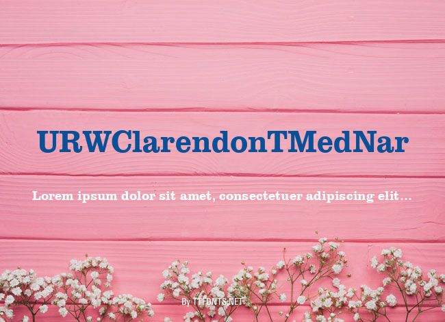 URWClarendonTMedNar example