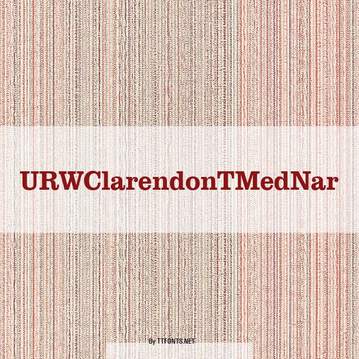 URWClarendonTMedNar example