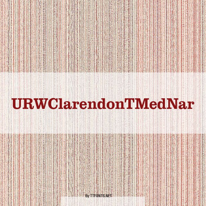 URWClarendonTMedNar example