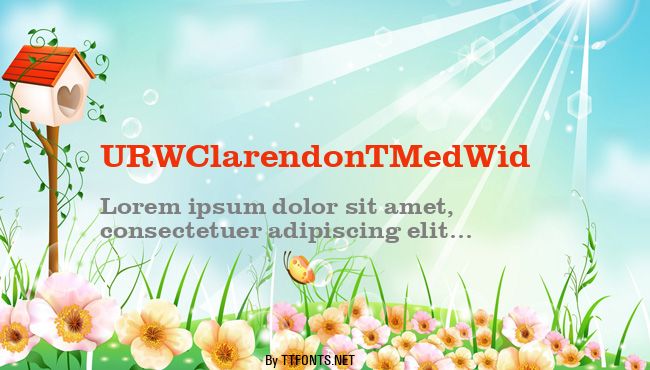 URWClarendonTMedWid example