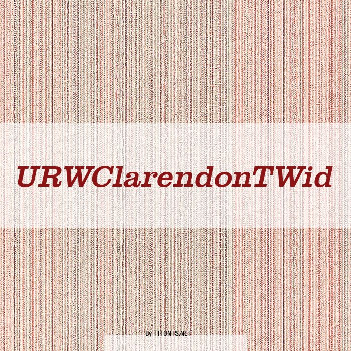 URWClarendonTWid example