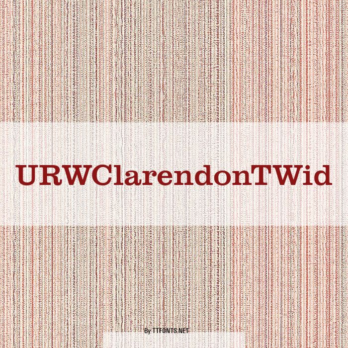 URWClarendonTWid example