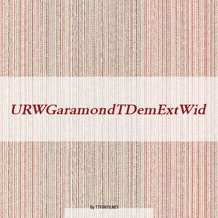 URWGaramondTDemExtWid example