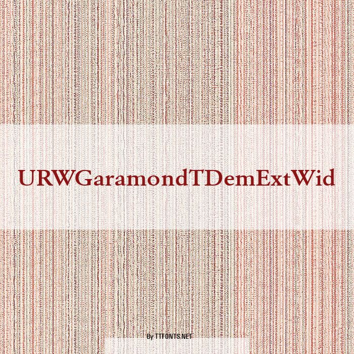 URWGaramondTDemExtWid example
