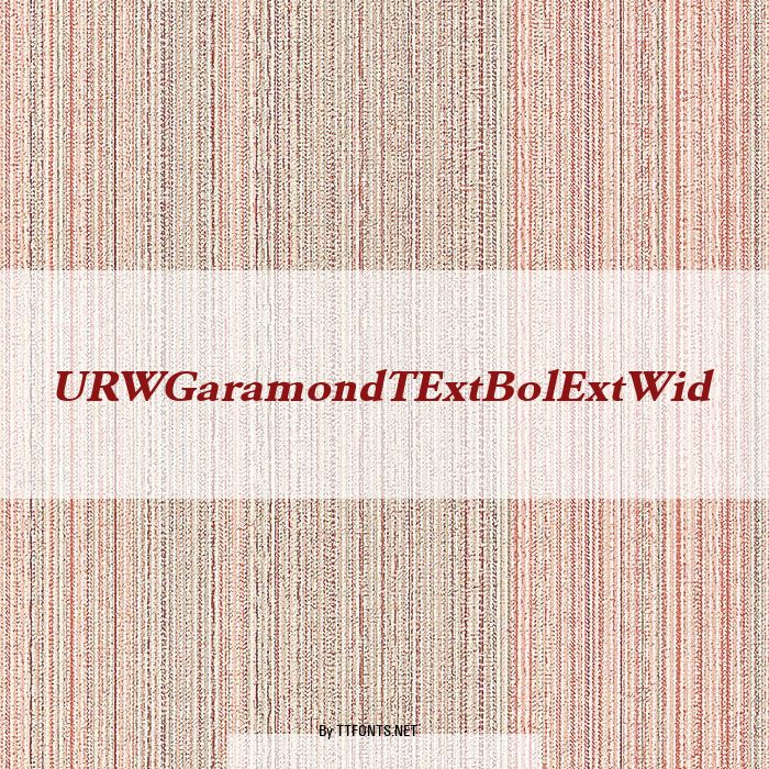 URWGaramondTExtBolExtWid example