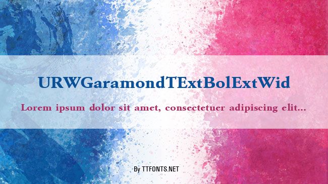 URWGaramondTExtBolExtWid example